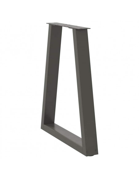 Gambe Tavolino Caffè a V 2 pz Antracite 50x(72-73)cm in Acciaio