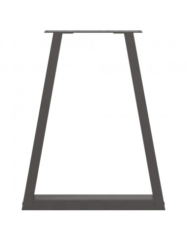 Gambe Tavolino Caffè a V 2 pz Antracite 60x(72-73)cm in Acciaio