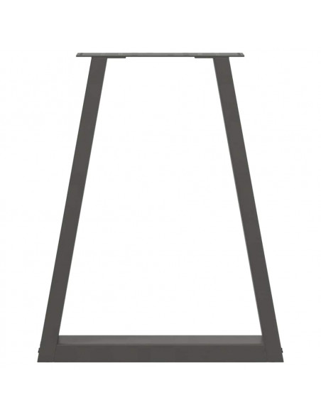 Gambe Tavolino Caffè a V 2 pz Antracite 60x(72-73)cm in Acciaio