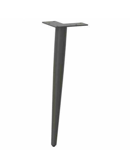 Gambe Tavolino Caffè Forma Conica 4pz Antracite 42-43cm Acciaio