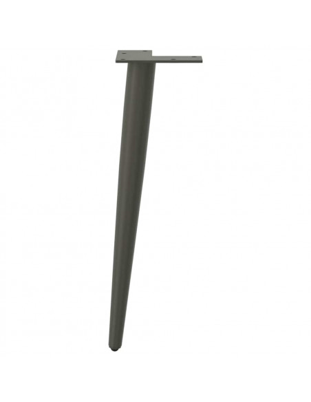 Gambe Tavolino Caffè Forma Conica 4pz Antracite 42-43cm Acciaio