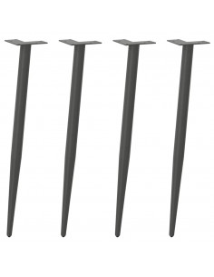 Gambe Tavolino Caffè Forma Conica 4pz Antracite 72-73cm Acciaio