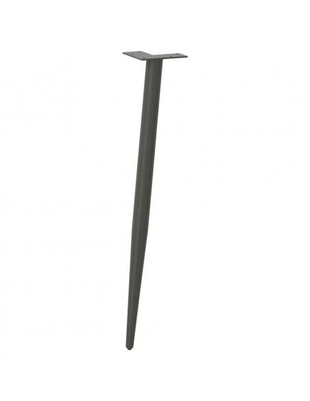 Gambe Tavolino Caffè Forma Conica 4pz Antracite 72-73cm Acciaio