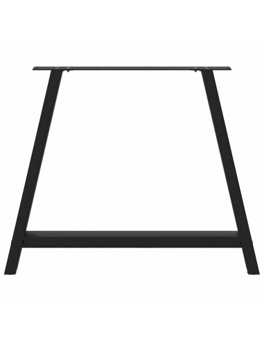 Gambe Tavolino da Caffè a A 2 pz Nero 100x(72-73) cm in Acciaio