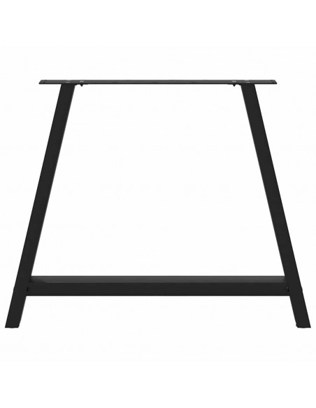 Gambe Tavolino da Caffè a A 2 pz Nero 100x(72-73) cm in Acciaio