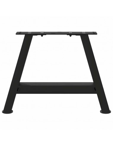Gambe Tavolino da Caffè a A 2 pz Nero 30x(30-31) cm in Acciaio