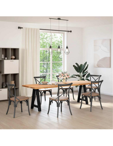 Gambe Tavolino da Caffè a A 2 pz Nero 50x(72-73) cm in Acciaio