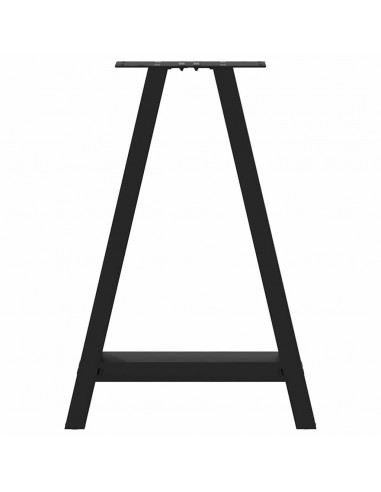 Gambe Tavolino da Caffè a A 2 pz Nero 50x(72-73) cm in Acciaio