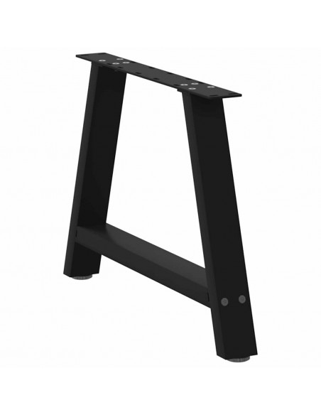 Gambe Tavolino da Caffè a A 2 pz Nero 60x(42-43) cm in Acciaio