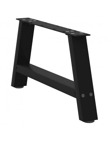 Gambe Tavolino da Caffè a A 2 pz Nero 70x(30-31) cm in Acciaio