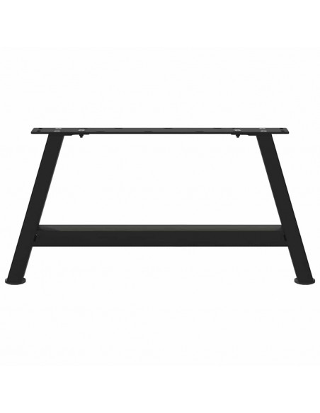 Gambe Tavolino da Caffè a A 2 pz Nero 70x(30-31) cm in Acciaio