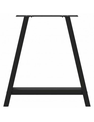 Gambe Tavolino da Caffè a A 2 pz Nero 70x(72-73) cm in Acciaio