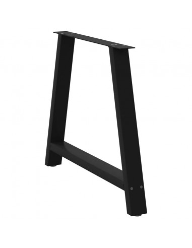 Gambe Tavolino da Caffè a A 2 pz Nero 90x(72-73) cm in Acciaio