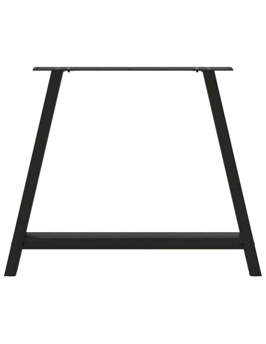 Gambe Tavolino da Caffè a A 2 pz Nero 90x(72-73) cm in Acciaio