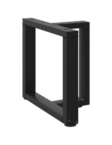 Gambe Tavolino da Caffè a T 2 pz Nero 50x25x(42-43) cm Acciaio