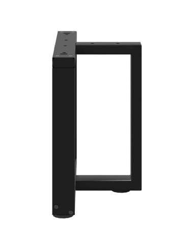 Gambe Tavolino da Caffè a T 2 pz Nero 50x25x(42-43) cm Acciaio