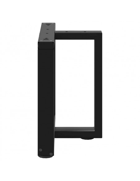 Gambe Tavolino da Caffè a T 2 pz Nero 50x25x(42-43) cm Acciaio