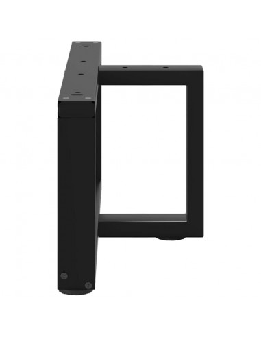 Gambe Tavolino da Caffè a T 2 pz Nero 70x25x(30-31) cm Acciaio