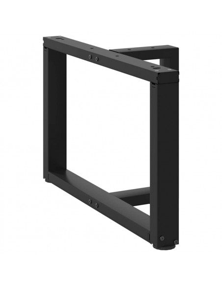 Gambe Tavolino da Caffè a T 2 pz Nero 70x25x(42-43) cm Acciaio