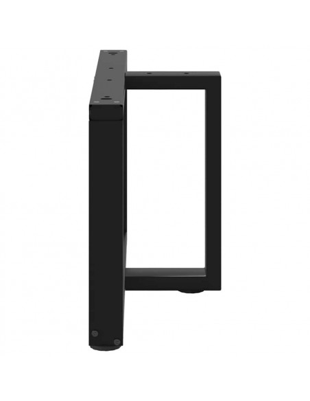 Gambe Tavolino da Caffè a T 2 pz Nero 70x25x(42-43) cm Acciaio