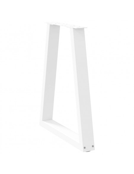 Gambe Tavolino da Caffè a V 2 pz Bianco 60x(72-73) cm Acciaio