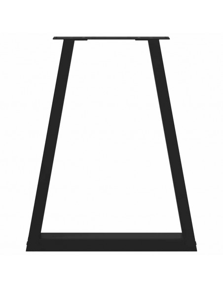 Gambe Tavolino da Caffè a V 2 pz Nero 60x(72-73) cm in Acciaio