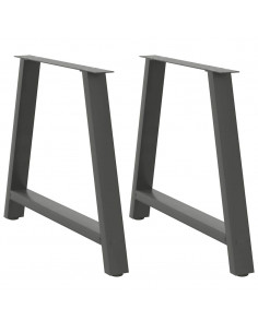 Gambe Tavolo Consolle a A 2 pz Antracite 90x(72-73)cm Acciaio