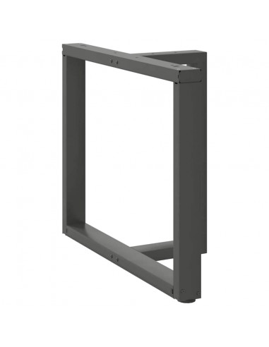 Gambe Tavolo Pranzo a T 2pz Antracite 100x35x(72-73) cm Acciaio