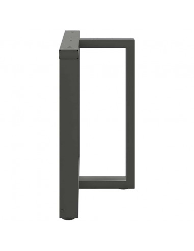 Gambe Tavolo Pranzo a T 2pz Antracite 100x35x(72-73) cm Acciaio