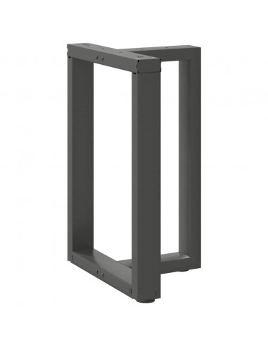Gambe Tavolo Pranzo a T 2pz Antracite 60x35x(72-73)cm Acciaio