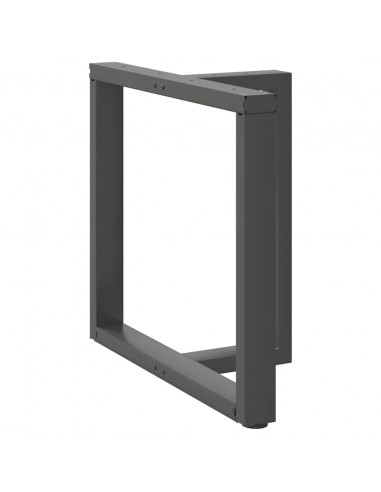 Gambe Tavolo Pranzo a T 2pz Antracite 70x35x(72-73) cm Acciaio