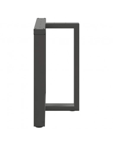 Gambe Tavolo Pranzo a T 2pz Antracite 70x35x(72-73) cm Acciaio