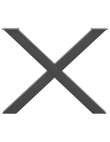 Gambe per tavolo da pranzo a forma di X 2 pz Antracite 90x(72-73) cm Acciaio