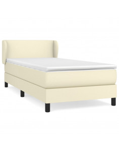 Giroletto a Molle con Materasso Crema 100x200 cm in Similpelle