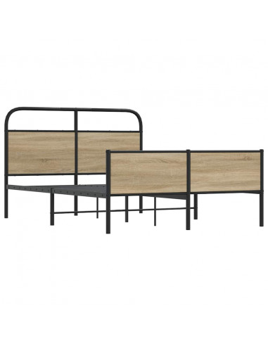 Giroletto senza Materasso Rovere Sonoma 135x190cm in Truciolato