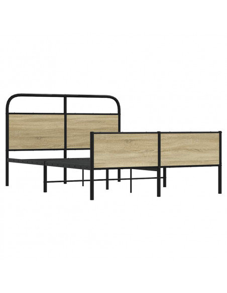 Giroletto senza Materasso Rovere Sonoma 135x190cm in Truciolato
