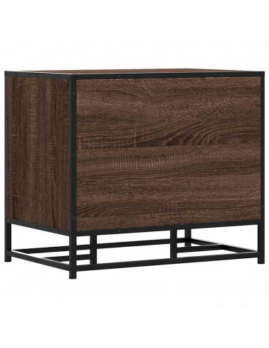 Panca Portaoggetti Rovere Marrone Legno Multistrato e Metallo