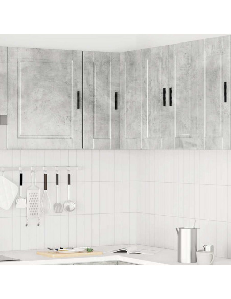 Pensile da Cucina ad Angolo Porto Grigio Cemento in Truciolato