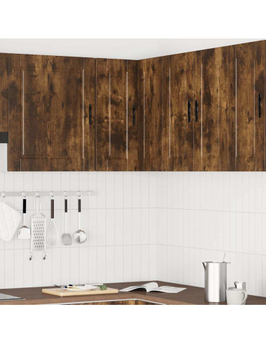 Pensile da Cucina ad Angolo Porto Rovere Fumo Legno Multistrato