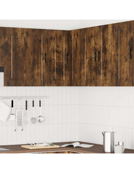 Pensile da Cucina ad Angolo Porto Rovere Fumo Legno Multistrato