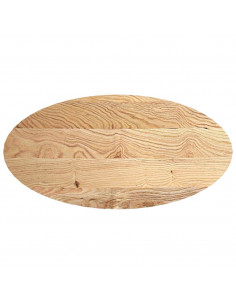 Piano per Tavolo 120x60x2 cm in Rovere Massello Ovale