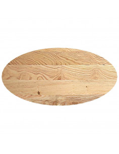 Piano per Tavolo 120x60x4 cm in Rovere Massello Ovale