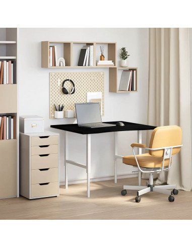 Piano Scrivania Marrone Scuro 100x80x2,5 cm in Rovere Massello