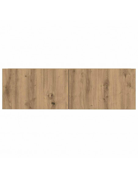 Set Mobile TV 7 pz Montato a Parete Rovere in Legno Multistrato
