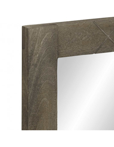 Specchio da Bagno 50x3x70 cm in Legno Massello di Mango