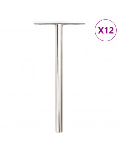 Staffe Mensole Galleggianti 12pz Ø10x150 mm Acciaio al Carbonio