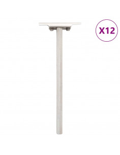 Staffe Mensole Galleggianti 12pz Ø12x200 mm Acciaio al Carbonio