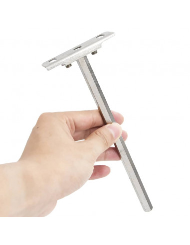 Staffe Mensole Galleggianti 12pz Ø12x200 mm Acciaio al Carbonio