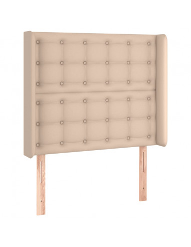 Testiera a LED Cappuccino 103x23x118/128 cm in Similpelle