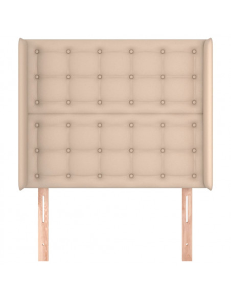 Testiera ad Orecchio Cappuccino 103x23x118/128 cm in Similpelle